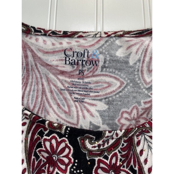 Croft & Barrow Small Petite 3/4 Sleeve Multicolor Blouse 30.7633 - Picture 5 of 12